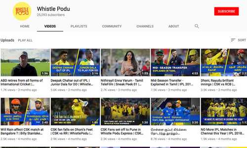Whistle Podu ( Youtube Channel ) Its an youtube channel provides content on Cinema and Cricket. I do the overall design, video edits and animation for all the videos in the channel. Adobe Premiere, Photoshop and After Effects are the tools used.