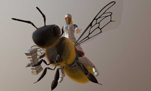 concept model bee and female character