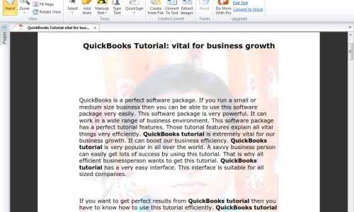QuickBooks Tutorial: vital for business growth. It's a 1000+ word Blog Writing. 