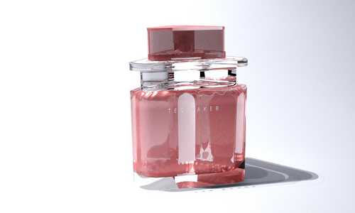 3d render of a perfume bottle design