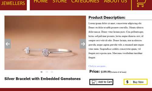 An E-commerce Jewellery Website