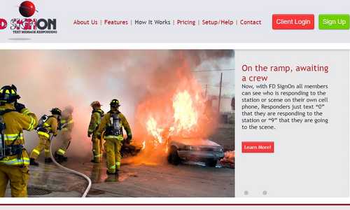 This website is developed to send alerts to fire depts and communicate with team
