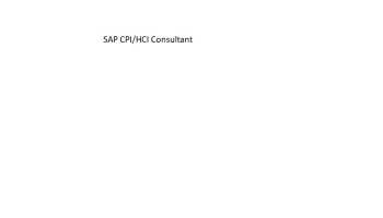 SAP CPI Consultant/Developer