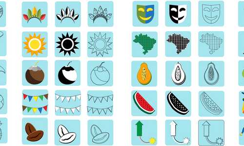 icons for rio festival brazil.