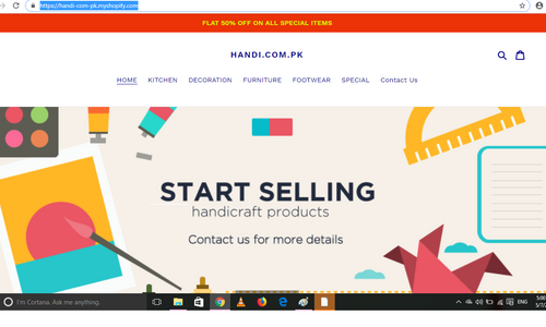 Made a shopify store based on handicraft products. Features include:1. Handicraft Products2. Flat 50% sale 3. Sale Prices4. Shipping method5. Debut Theme