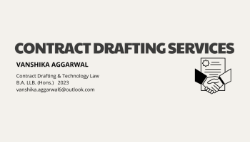 I provide services related to drafting of Contracts, Policies, Notices and Agreements.