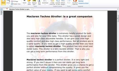 Maclaren Techno Stroller: is a great companion. It's a 800+ word Product Review writing work.