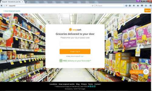 LARAVEL based (Clone of Instacart.com): Snapcart: It's an online grocery shopping cart, made in Laravel. Please check; http://snapcart.lk