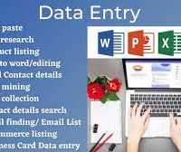 data entry and photoshop