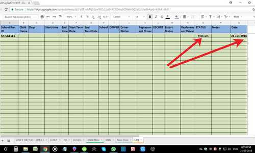 Google sheets automation to export data from one tab to another.
