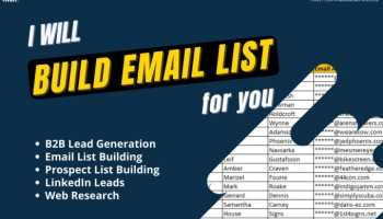 I Will do lead generation and emails list for all countries