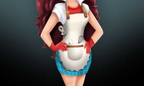 Female Chef for cooking game