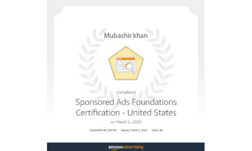 AMAZON SPONSERED ADS CERTIFICATION 