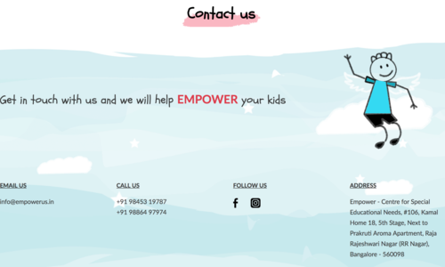 contact us page for empower