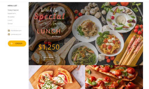 Website Design with food related business