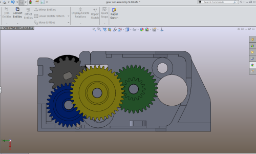 Mechanical Design to simulate the working of the Gear Train with appropriate calculation