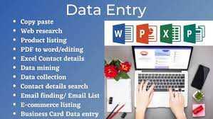 My services is data entry and typing.