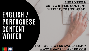 Copywriting & Content Writing - Portuguese and English Native Speaker