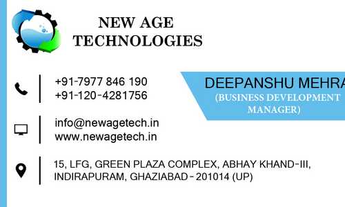 Visiting card of New Age Technology.