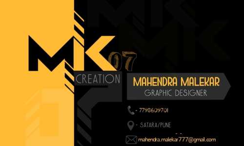 It is a personal business card of a graphic designer , They want to show leterts -M & K And accepted a rich and professional look.