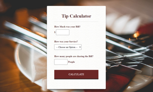 A tip calculator for your restaurant.