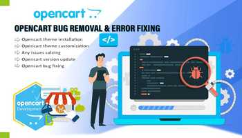 opencart bug removal and error fixing