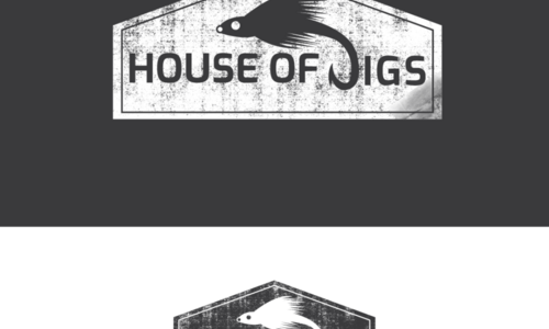 A logo I designed for a client for his online fishing materials store (house of jigs)