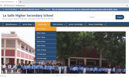 Website for La Salle School