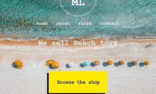 An E-commerce Beach Toy Shop Website