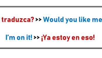 Translating Spanish to English and vice versa.