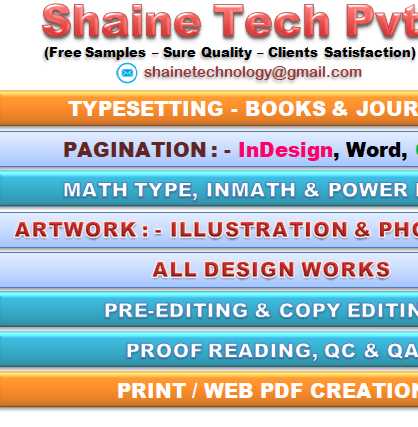 Shaine T. - Typesetting Books and Journals
