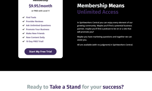 A mobile responsive landing page website setup for membership membership course