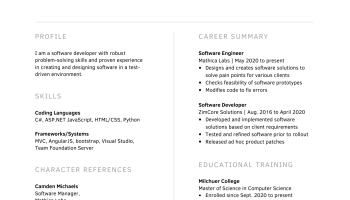 I will create a professional resume or CV for you