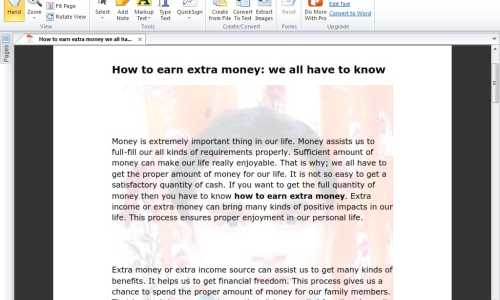 How to earn extra money: we all have to know. It's a 500+ word Article Writing work.