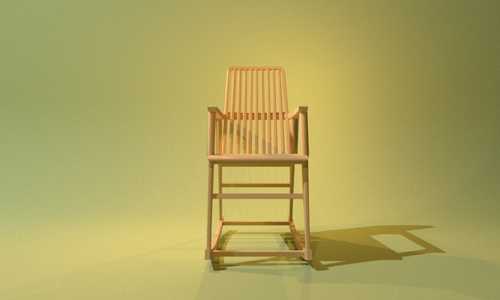 3d model and render of a rocking chair design
