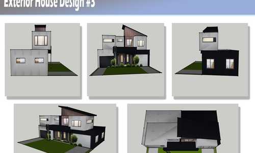 Exterior House Design #3 Using SketchUp