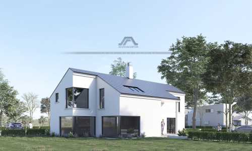 Two-storey Residential House in Northern Ireland | 3D Rendering