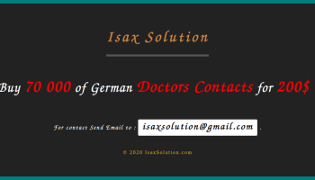 Buy 70 000 of German Doctors Contacts for 200$ .