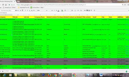 In this project I have searched 735 Security related organizations emails addresses and other information.