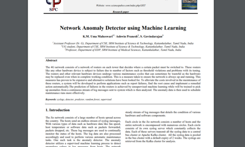 A research paper on an automatic network anomaly detector published on International Journal of Engineering & Technology on July 2018 https://www.researchgate.net/publication/326699313_Network_Anomaly_Detector_using_Machine_Learning