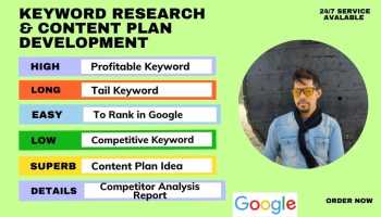 I will do excellent SEO keyword research, content plan and competitor analysis