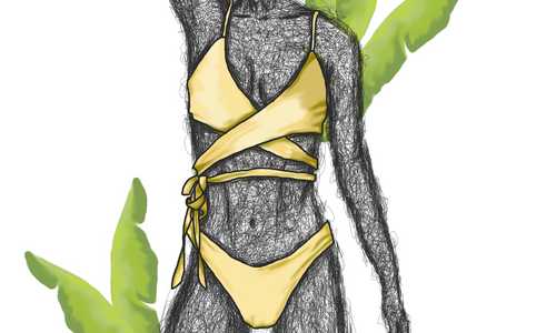 Fashion Illustration I made for Swimwear Brand- Maja Bali