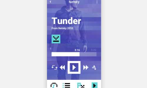 Pixel application concept for listening to music