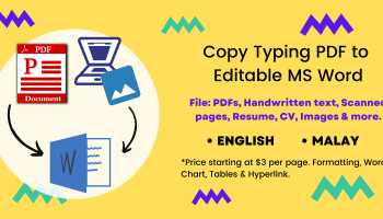 Copy Typing PDF to Editable MS Word