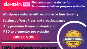 I will build a responsive website by elementor pro