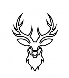 Logo design for a red stag conservation company. Minimal logo design 