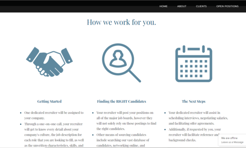 Website for recruiting company_2
