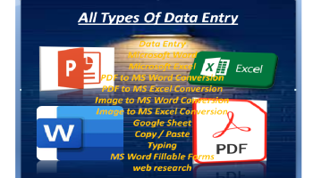 I Will Do All Types Of Data Entry
