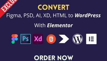 I can convert Figma, PSD, AI, PDF to WordPress Website with elementor pro