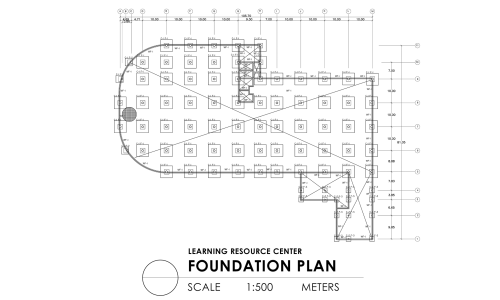Drawing Sample of foundation plan of "A Proposed Learning Resource Center"